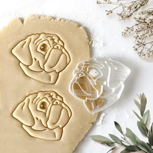 Pug Cookie Cutter, Pet Portrait Gift for Pug Owner
