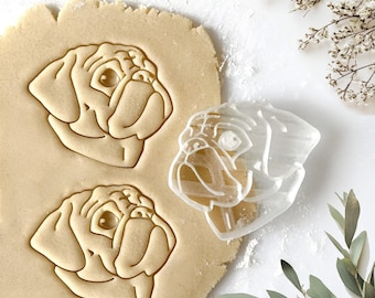 Pug Cookie Cutter, Pet Portrait Gift for Pug Owner
