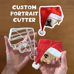 Personalized Pet Face Stamp, Custom Pet Portrait Cookie Cutter for Baking, Clay, Ornaments, Unique Pet Lover Gift 3D printed cutter