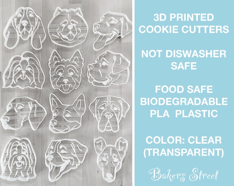 Saint Bernard Cookie Cutter, Dog Portrait Cutter image 2