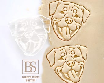 Rottweiler Dog Breed Cookie Cutter: Custom Pet Portrait Gift