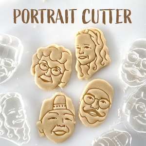 Custom Portrait Cookie Cutter Personalized Gifts for Couples, Coworkers, Family & More - Custom Cookie Stamp