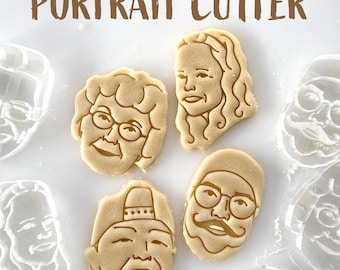 Custom Portrait Cookie Cutter Personalized Gifts for Couples, Coworkers, Family & More - Custom Cookie Stamp