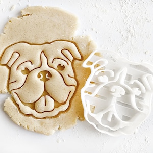 American Bulldog Cookie Cutter, Dog Cookie Cutter, Fondant and Clay, Cookie Stamp