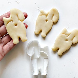 Cat Butt Cookie Cutter, 3d Printed Cutter, Fondant Cutter with stamp