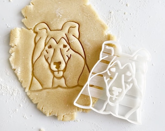 Collie Cookie Cutter, Dog Cookie Cutter, Fondant and Clay, Cookie Stamp