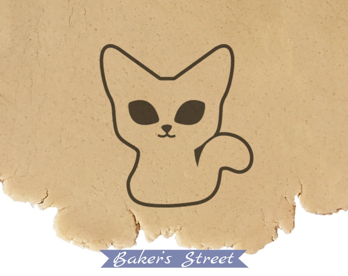 Cat Silhouette Cookie Cutter Cookie Stamp Halloween cookies Etsy