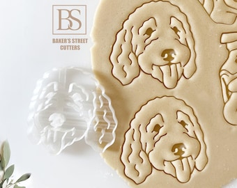Golden Doodle Cookie Cutter: Dog Portrait Gift, Custom Pet Stamp