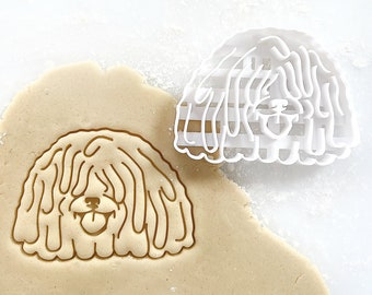 Hungarian Puli Cookie Cutter: Dog Portrait, Breed Stamp, Custom Pet Gift
