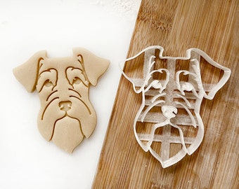 Schnauzer Cookie Cutter, Dog Cookie Cutter, Fondant and Clay, Cookie Stamp