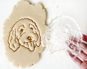 Cortador de galletas Golden Doodle, retrato de perro, regalo para el propietario del Golden Doodle