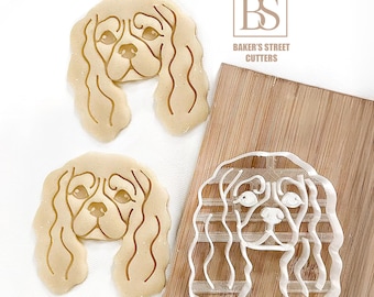 Cavalier King Charles Spaniel Dog Face Cookie Cutter, Pet Owner Gift, Fondant Cutter, Clay Cutter, Biscuit Cutter