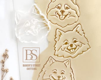 Spitz Dog Face Cookie Cutter, Pet Owner Gift, Fondant Cutter, Clay Cutter, Biscuit Cutter