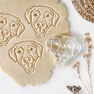 Labrador Cookie Cutter, Dog Cookie Cutter, Fondant and Clay, Cookie Stamp