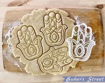 Hamsa Hand Cookie Cutter: Palm Symbol Buddhism Stamp