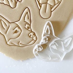 Australian Cattle Dog 2 Blue Heeler Cookie Cutter, Pet portrait, gift for Blue Heeler owner