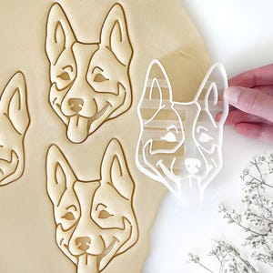 Blue Heeler Cookie Cutter: Australian Cattle Dog Portrait, Custom Pet Gift, Dog birthday/memorial