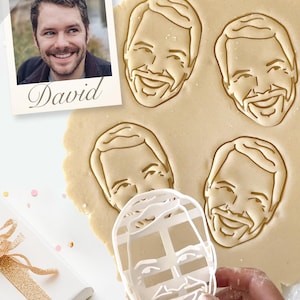 Custom Face Cookie Cutter from photo: Personalized Gift for Son, Husband, Family, Groomsmen Gifts
