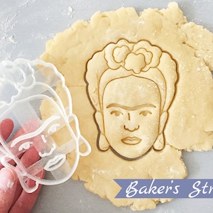 Frida cookie cutter | 3d printed l Fondant Cutter with imprint | Unique artistic gift