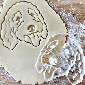 Golden Doodle Cookie Cutter, Dog Portrait Cookie Cutter