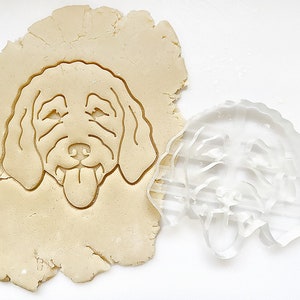 Golden Doodle Cookie Cutter, Pet Portrait Cookie Cutter, Fondant Cutter with stamp, Animal Cutter, Puppy Cookie Cutter