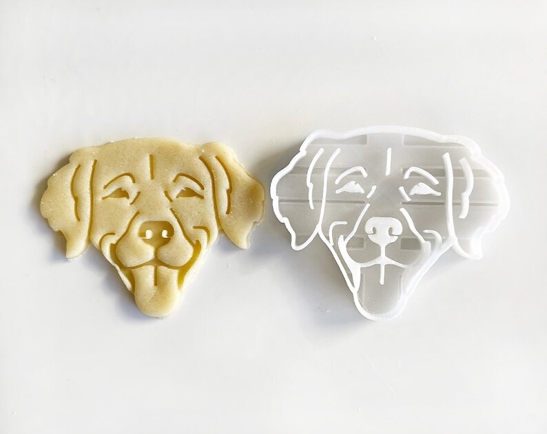 Golden Retriever Cookie Cutter, Dog Cookie Cutter, Fondant and Clay, Cookie Stamp 画像 4
