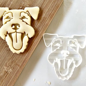 Schnauzer Dog Cookie Cutter, Miniature Schnauzer, Dog Cookie Cutter, Fondant and Clay, Cookie Stamp