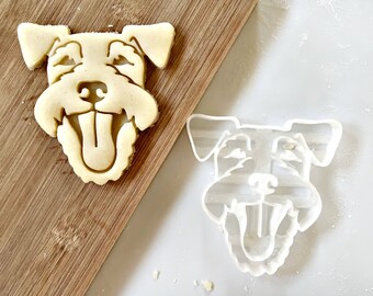 Schnauzer Dog Cookie Cutter, Miniature Schnauzer, Dog Cookie Cutter, Fondant and Clay, Cookie Stamp