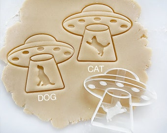Cortador de galletas OVNI con mascota