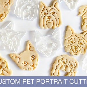 Custom Pet Portrait Cookie Cutter, Gift for pet lover, Cat Dog Face, 3D printed image 10