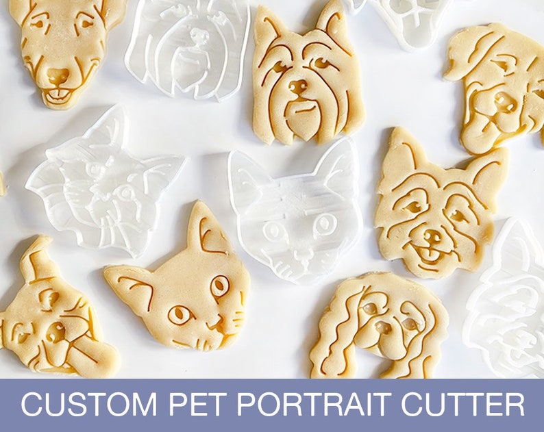 Custom Pet Portrait Cookie Cutter l Personalized cutters l Custom Cookie Cutter l Cat Dog Face l 3D printed
