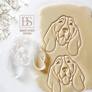 Basset Hound Cookie Cutter: Dog Portrait Gift, Personalized Pet Face Stamp