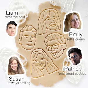 Photo Portrait Cookie Cutter Gift for Friends and Colleagues Personalized Family gift Face cookie cutter