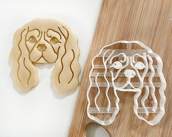 Cavalier King Charles Spaniel Cookie Cutter, Dog Cookie Cutter, Fondant and Clay, Cookie Stamp