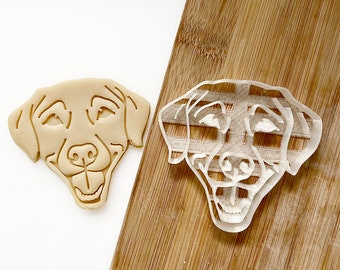 Labrador Cookie Cutter, Dog Cookie Cutter, Fondant and Clay, Cookie Stamp