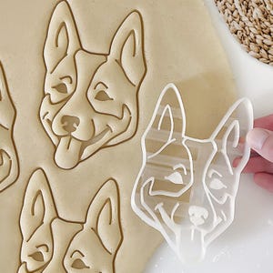 Australian Cattle Dog 1 Blue Heeler Cookie Cutter, Pet portrait, Gift for Blue Heeler owner