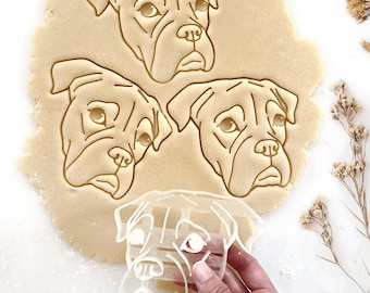 Boxer Dog Breed Cookie Cutter, Dog Lover Gift, Biscuit Cutter, Fondant Cutter, Clay Cutter