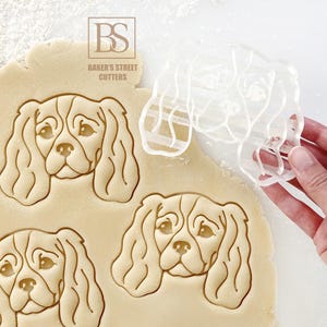 Cavalier King Charles Spaniel Cookie Cutter: Pet Portrait Gift, Custom Stamp, DIY Dog keepsake
