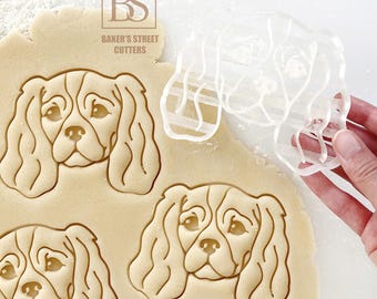 Cavalier King Charles Spaniel Cookie Cutter: Pet Portrait Gift, Custom Stamp, DIY Dog keepsake