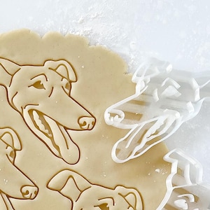 Greyhound Cookie Cutter, Dog Portrait Cookie Cutter