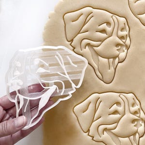Bernese Mountain Dog Cookie Cutter Dog Portrait Stamp Clay Cookie Stamp Pet Face Cutter Gift for Pet Owner Baking Tool