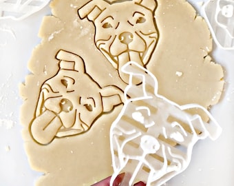 Pitbull Cookie Cutter, Dog Cookie Cutter, Fondant and Clay, Dog owner gift