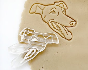 Greyhound Cookie Cutter, Dog Portrait Cookie Cutter