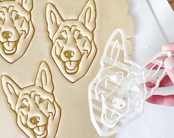 German Shepherd Dog Cutter, Gift for Pet Owner, Fondant Cutter, Clay Cutter, Dog Biscuit Cutter