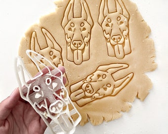 Doberman Cookie Cutter, Doberman 3D Portrait Cutter