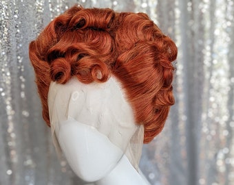 MADE TO ORDER 1940s updo wig, vintage wig, drag queen wig. Your choice of colour.