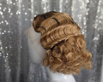 MADE TO ORDER lightweight 1930s lacefront wig, vintage hairstyle, authentic burlesque, your choice of colour