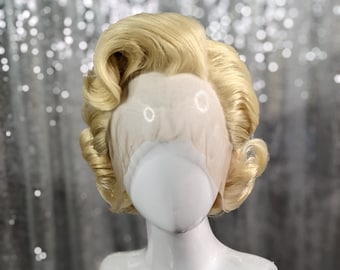 MADE TO ORDER short 1950s wig, mini pageboy wig, drag wig, burlesque wig. your choice of colour
