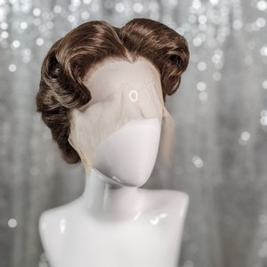 MADE TO ORDER British nanny wig, centre part wig, updo wig, your choice of colour