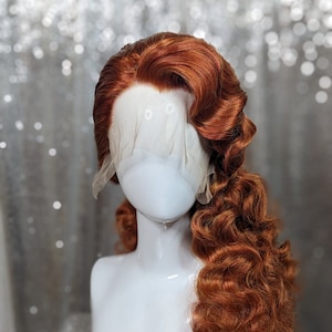 MADE TO ORDER asymmetrische fingerwave-pruik, lacefront fingerwaved-pruik, vintage pruik, drag queen-pruik. Kleur naar keuze.